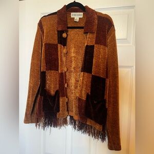 Checkered Chenille Sweater